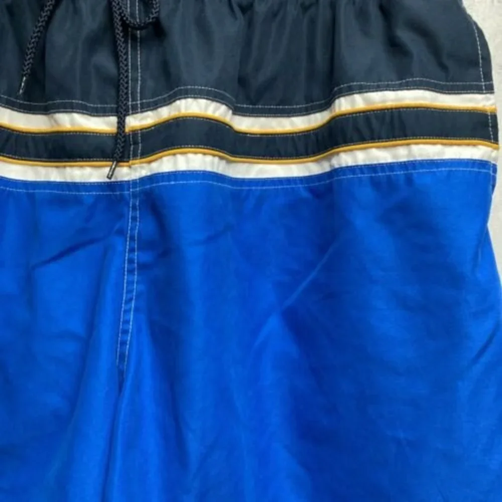 Islander XL mens swim trunks shorts suit blue white‎ & yellow